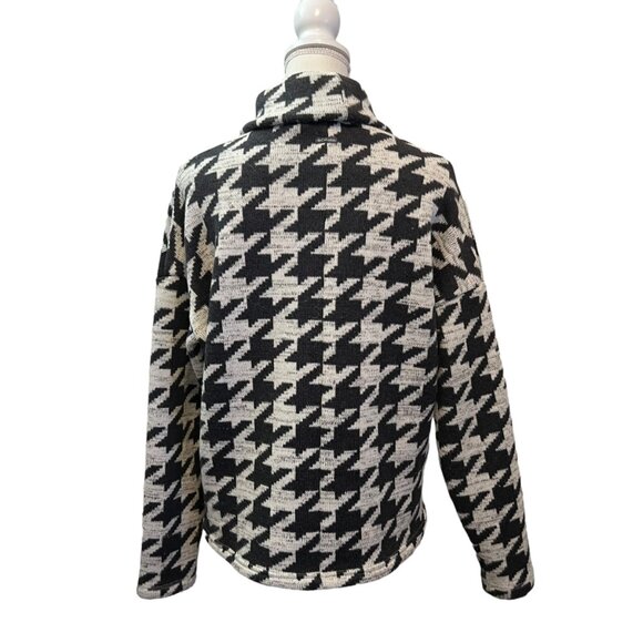 Columbia Chillin Cozy Houndstooth Turtleneck Sweater Size Large - Picture 6 of 10